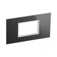 ARTEOR Square 3 Module Coverplate Reflective Black