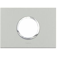 ARTEOR Round 2 Module Horizontal Coverplate + Frame Pearl Aluminium
