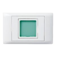 Excel Life - Common plate - Signalling green LED light 1W 240V a.c. white