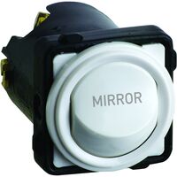 Excel Life - Engraved rocker switch mechanism 16A Engraved MIRROR white