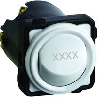 Excel Life - Engraved rocker switch mechanism 2 way 16AX 240V a.c. custom print white