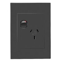 HPM VIVO 10A Vertical Single Power Point Dark Grey