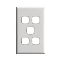 Excel - Grid & plate For 770 series mechanisms - 5 gang gloss white