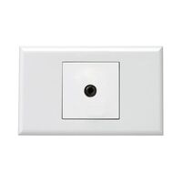 Excel - Audio jack outlet 3.5mm 1 gang gloss white