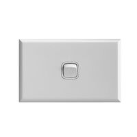 Excel - Horizontal weatherproof switch - Single Pole Double Throw - 1 gang 2 way IP56 10A 240V a.c. white