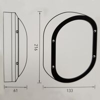 HPM OVALIA 7W 615lm LED Cool White Bunker Light Black