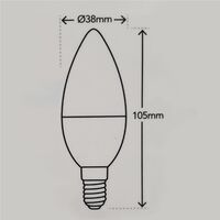 HPM Candle 5W 560lm LED Edison Globe Warm White