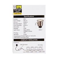 HPM 0.6W LED Warm White Deck Light