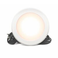 HPM Tri-Colour 7W LED Flush Mounted Dimmable Downlight with Integrated Driver White 90mm