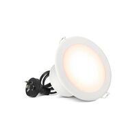 HPM Tri-Colour 7W LED Flush Mounted Dimmable Downlight with Integrated Driver White 90mm