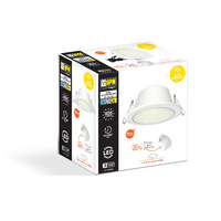 HPM Alina LED 7W 800lm Tri-Colour Flush Downlight 90mm White