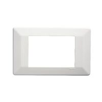 Como - Horizontal coverplate horizontal for electronic mechs 3 modules white