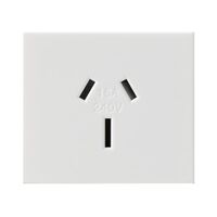 Excel Life - Horizontal single powerpoint mechanism 1 gang 15A 240V a.c. autoswitch white