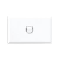 Excel - Horizontal weatherproof switch - Single Pole Double Throw - 1 gang 2 way IP56 10A 240V a.c. white