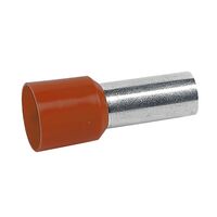 Starfix - ferrule with insulating flange single - individual (box packing) 10mm² 21mm long brown pack of 100