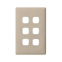 Linea - Coverplate 6 gang ghost gum