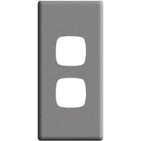 Linea Architrave coverplate 2 Gang gun metal