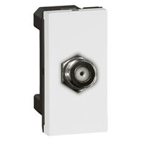 Arteor modular - TV socket F-type cable & pay TV 0-2.4GHz 1 module white