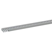 Transcab - Cable grey duct with cover - 2 metre length 15x40mm 2m 12.5mm finger DIN pitch with cover grey