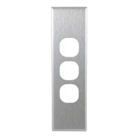 Metal Cover Plate 3 Gang Architrave
