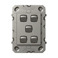 Arteor 770 series - Vertical rocker switch - Single Pole Double Throw 5 gang 2 way 16A 240V a.c. magnesium