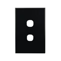 Grid Plate 2 Gang – BLACK