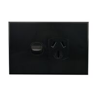 Single Power Point – 15A BLACK