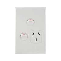 Single Power Point with Extra Switch – VERTICAL