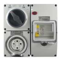 IP66 RCD Protected Combination Switched Outlet 4 Pin – 500V 20A