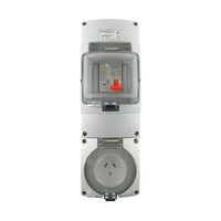 RCD Protected Socket Outlet 3 Pin 10A 250V IP66