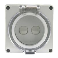 IP66 Surface Switch 1 Pole 250V 10A 2 Gang