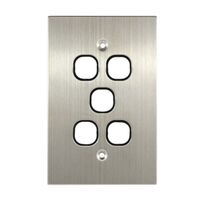 Grid Plate 5 Gang – BLACK
