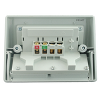 Weatherproof GPO DOUBLE 10A + EXTRA SWITCH