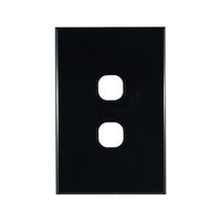 Grid Plate 2 Gang – BLACK