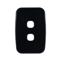 Grid Plate 2 Gang – BLACK