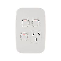 Single Power Point with 2 Extra Switches – VERTICAL