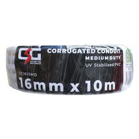16mm Corrugated Conduit UPVC 10M Roll Grey