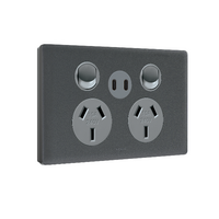 Excel Life Double Powerpoint with Type C+C 15W USB Charger Mechanism Urban Grey