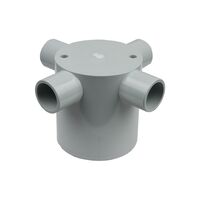 20mm Deep Junction Box Four Way – Box of 10