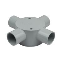 25mm Shallow Junction Box Four Way – Box of 10