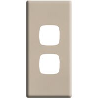 Linea Architrave coverplate 2 gang ghost gum