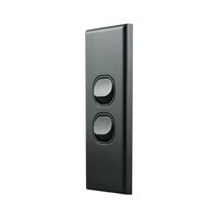 Architrave Switch 2 Gang MATTE BLACK