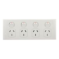 4 Gang Slimline Power Point