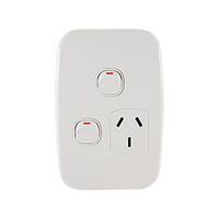 Single Power Point with Extra Switch – VERTICAL