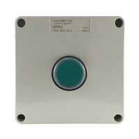 Push Button Control Box IP55 – Green 240V AC 3A Utilisation Cat AC15 1NO