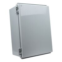 IP65 Weatherproof Enclosure 400 x 300 x 180mm Grey Hinged Cover
