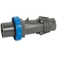 HYPRA - IEC industrial straight plug IP66/67 3P+E 240V a.c. 63A grey