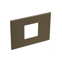 ARTEOR Square 2 Module Horizontal Coverplate Dark Bronze