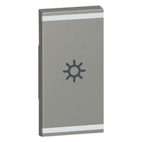 Arteor - MyHOME - Square key cover BUS/SCS - light symbol - 1 module - magnesium