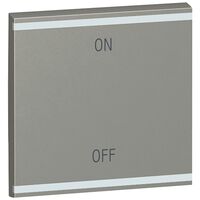 Arteor - MyHOME - Square key cover BUS/SCS - ON/OFF - 2 modules - magnesium